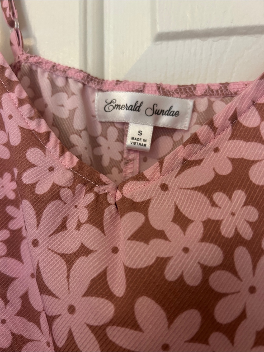 Emerald Sundae Pink and Brown Floral Dress - Picture 2 of 3